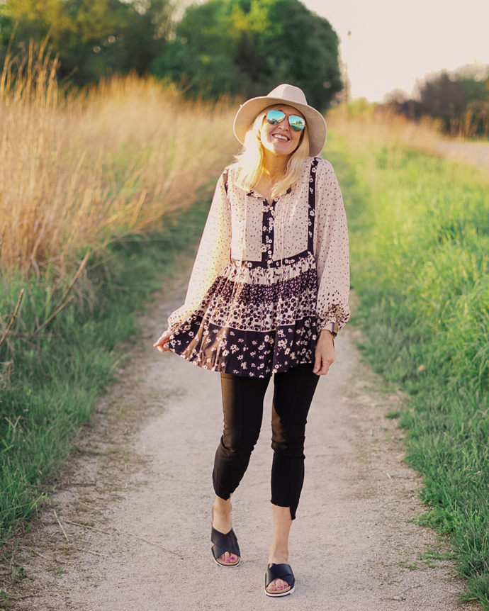 Boho leggings outfit best sale
